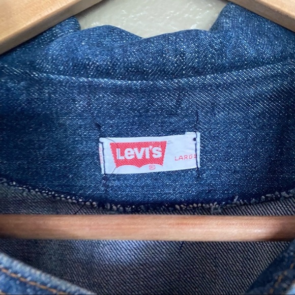 Levi denim jean jacket Aztec vintage large orange tab Deer Stag Southwestern - Picture 5 of 7